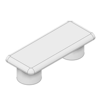 MODULAR SOLUTIONS POLYAMIDE PART END CAP 45MM X 18.5MM LIGHT GRAY